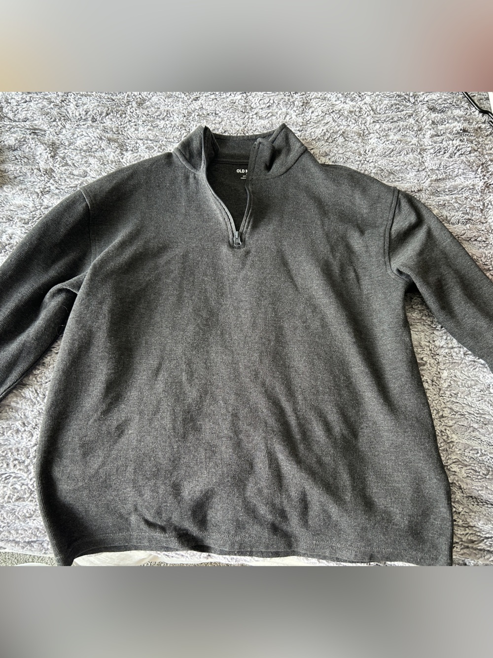 Old Navy Men's Half-Zip Sweater - Dark Charcoal